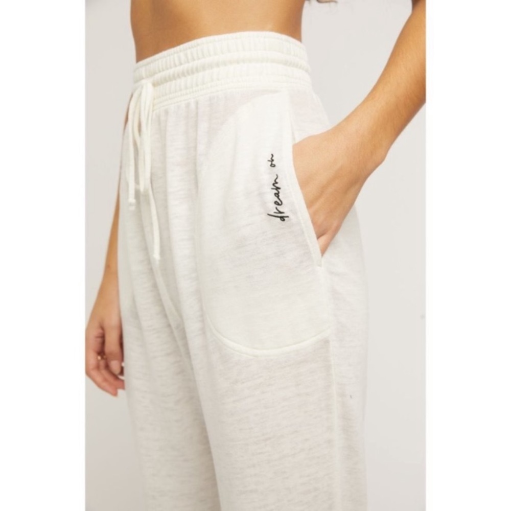 Free People Cozy Cool Lounge Wide Leg Pants Ivory - Picture 6 of 14